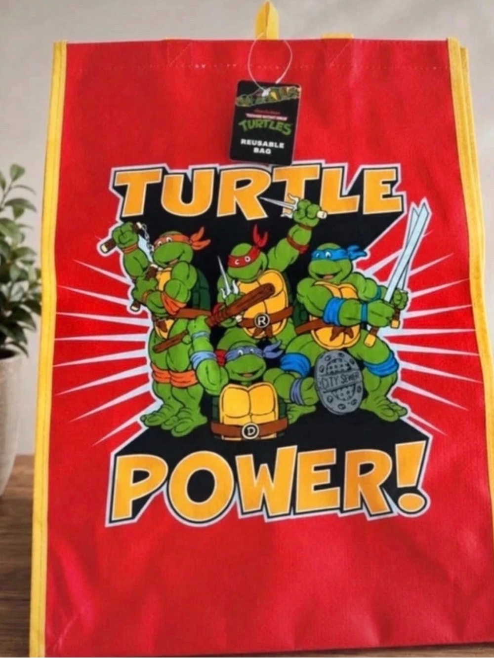 Nickelodeon Red and Yellow Teenage Mutant Ninja Turtles Tote Bag